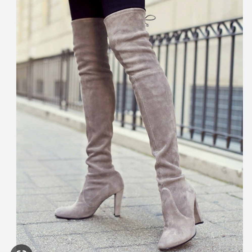 Stuart Weitzman Highland Boots Gray
